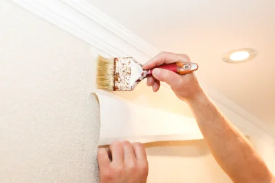 Pose de papier peint à Mérinchal — revêtements muraux et toiles de verre